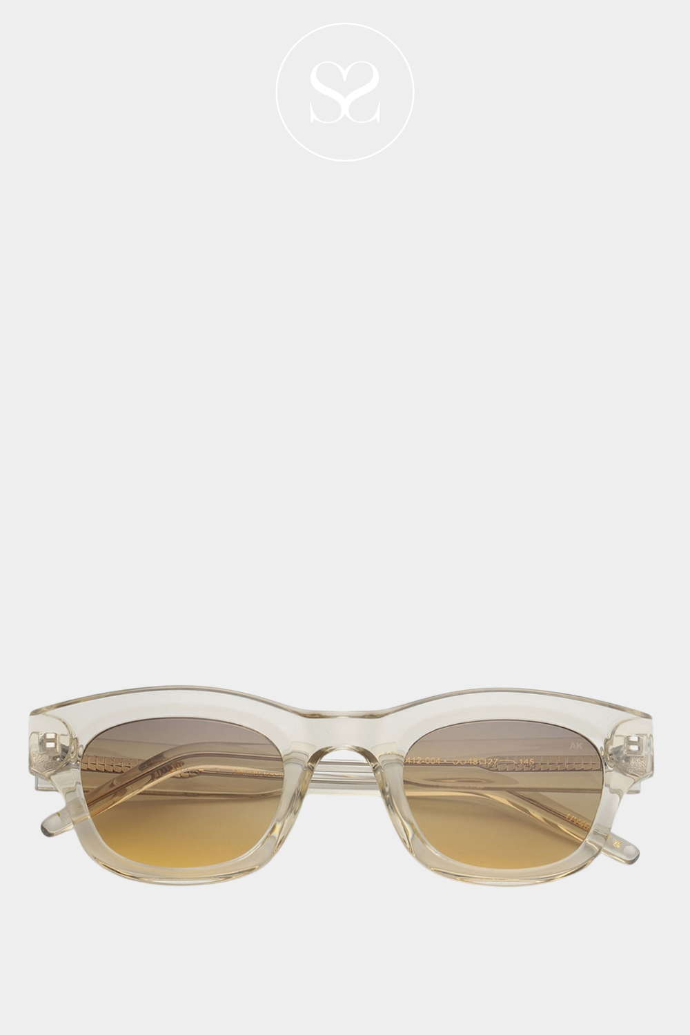 AKJAERBEDE LANE ECRU AND TRANSPARENT UV 400 PROTECTION SUNGLASSES