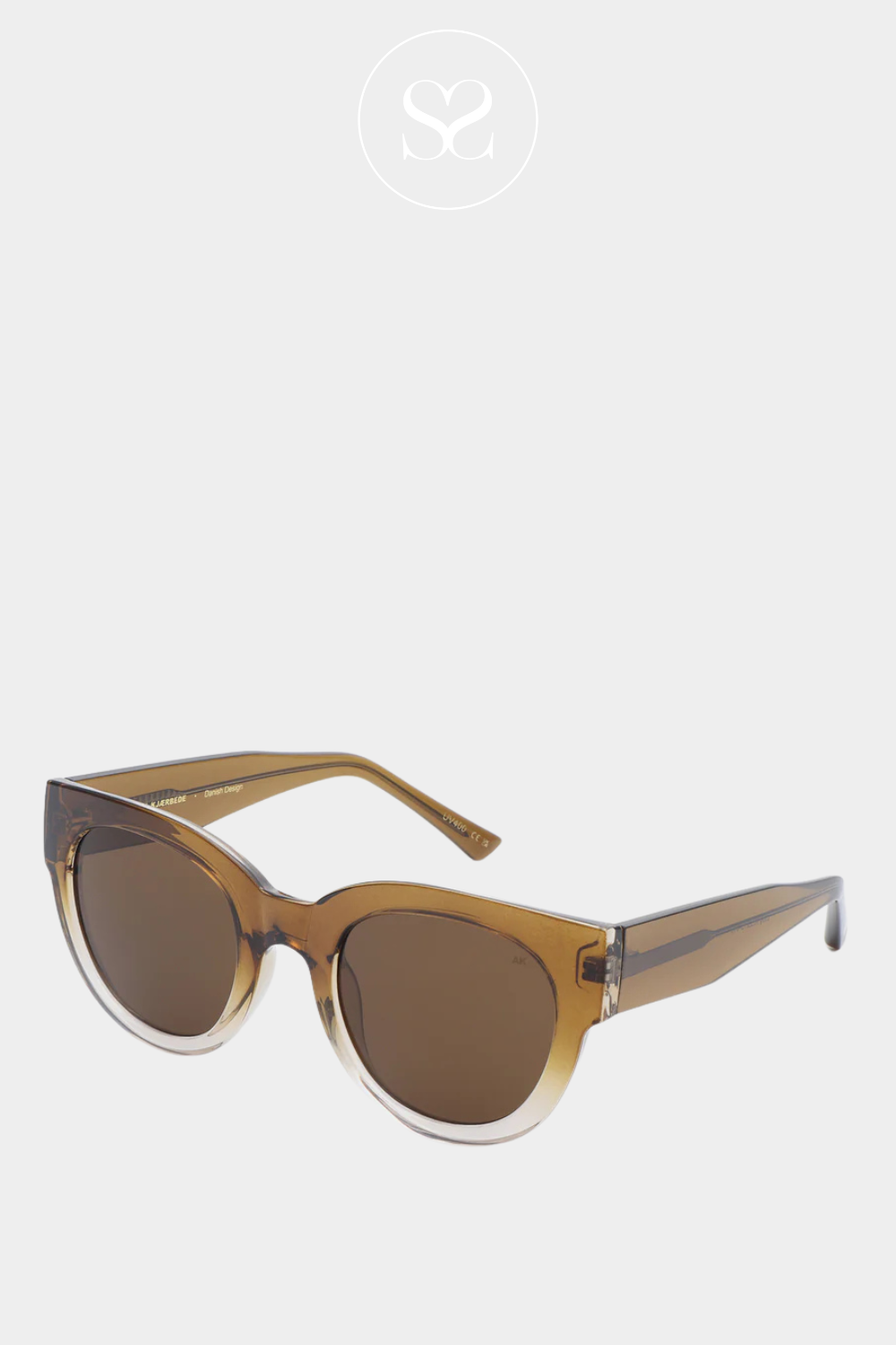 AKJAERBEDE LILLY SMOKE CHAMPAGNE UV 400 PROTECTION SUNGLASSES