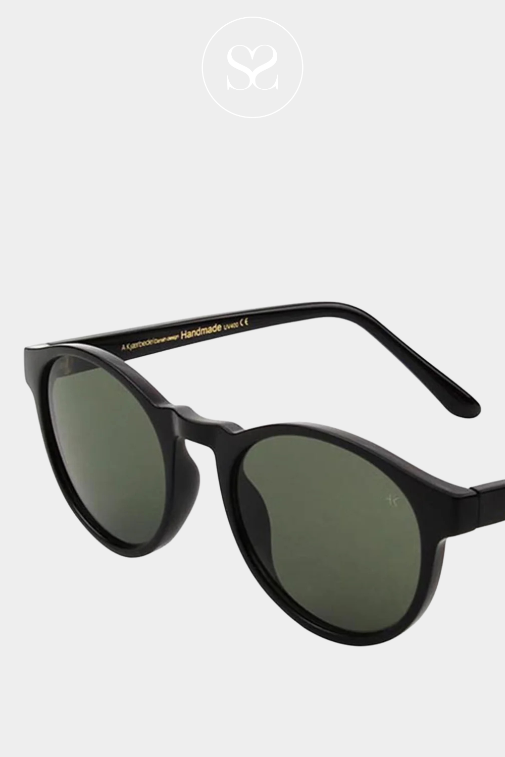 AKJAERBEDE MARVIN BLACK DARK TINTED SUNGLASSES