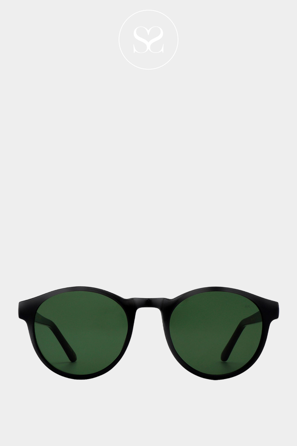 AKJAERBEDE MARVIN BLACK ROUNDED LENSE SUNGLASSES