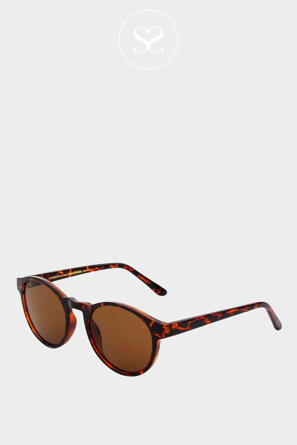 AKJAERBEDE MARVIN DEMI TORTOISE ROUNDED LENSE UV 400 PROTECTION SUNGLASSES