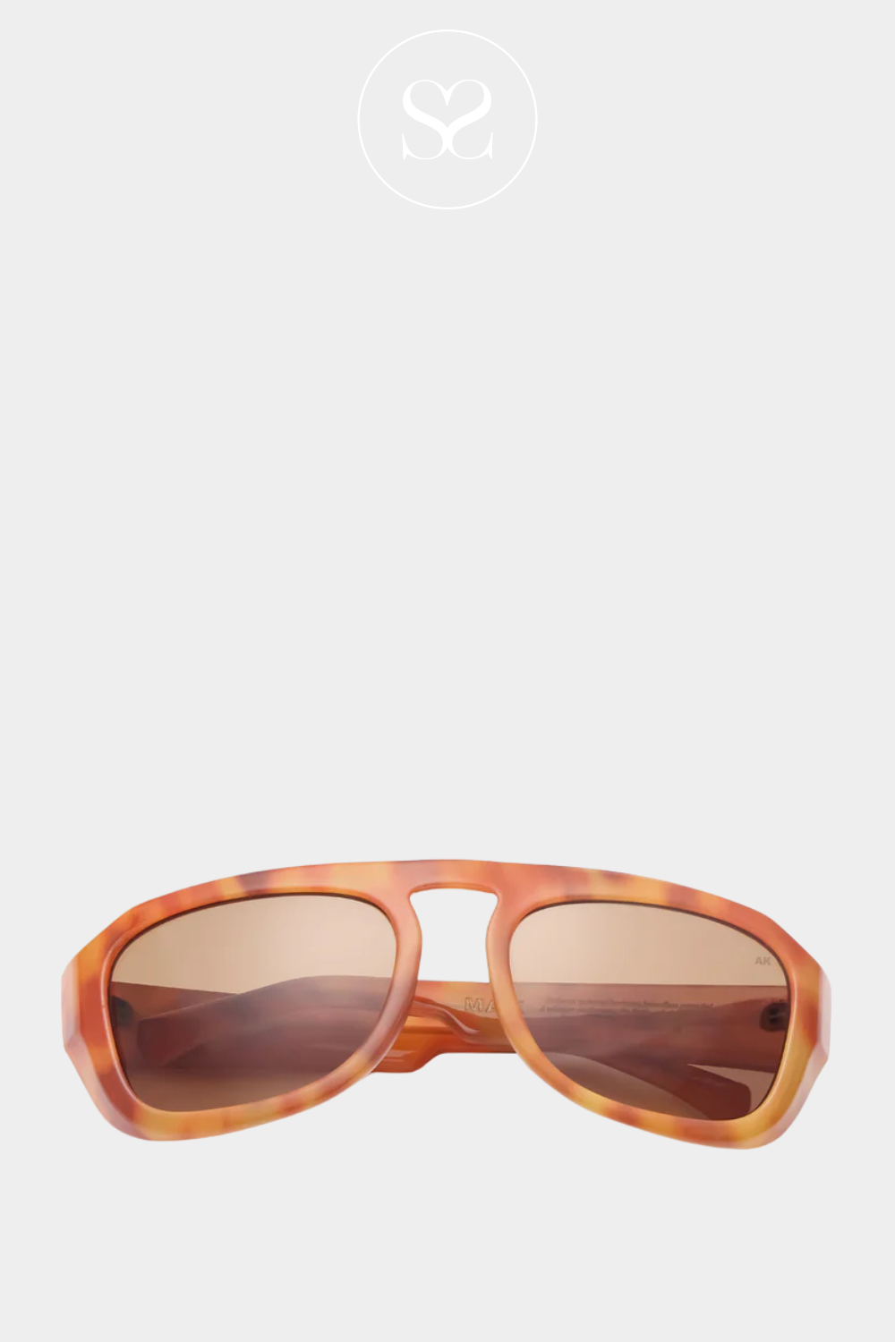AKJAERBEDE MAX BURNT AMBER UV 400 PROTECTION SUNGLASSES