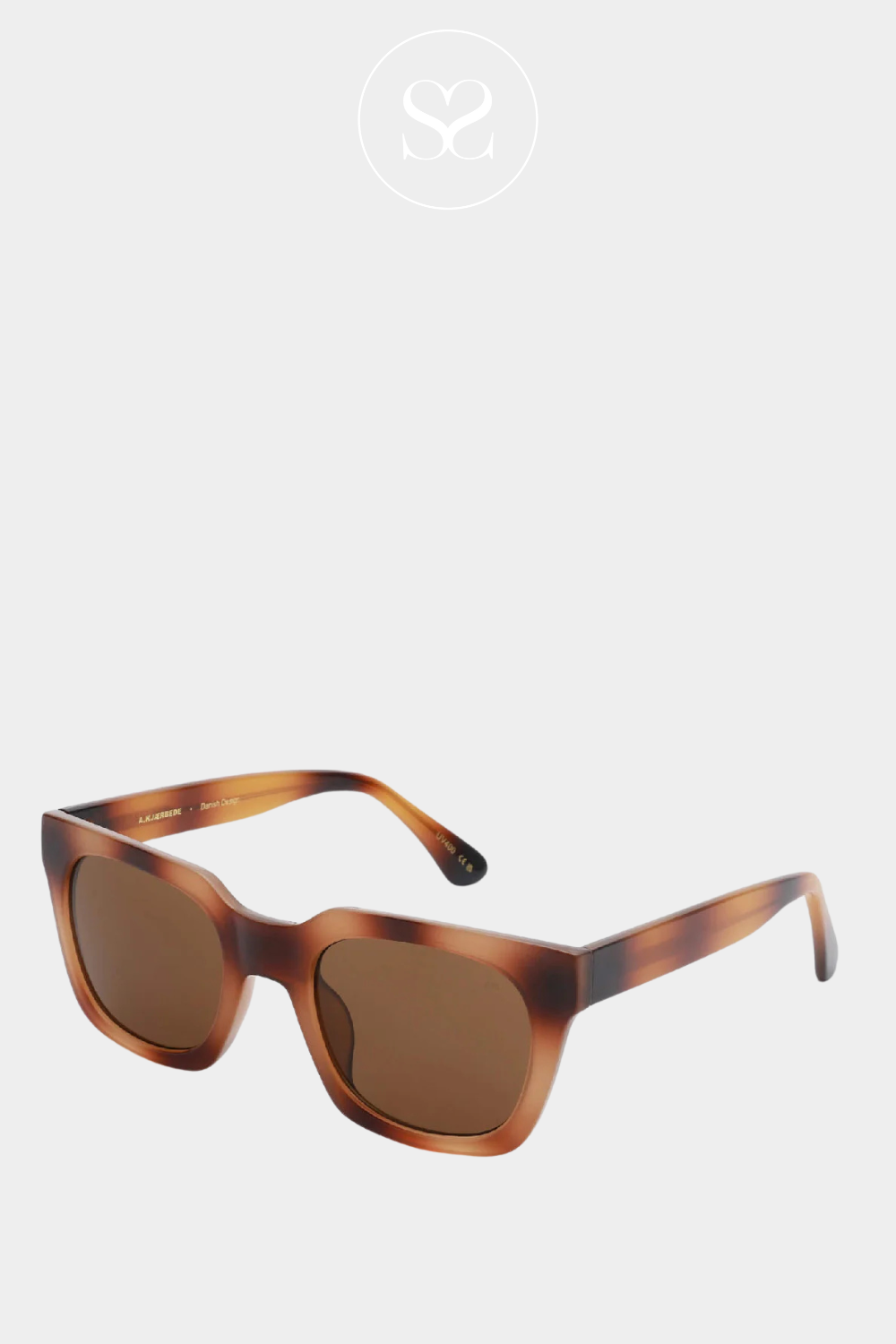AKJAERBEDE NANCY DEMI BROWN UNISEX SOPHISTICATED SUNGLASSES