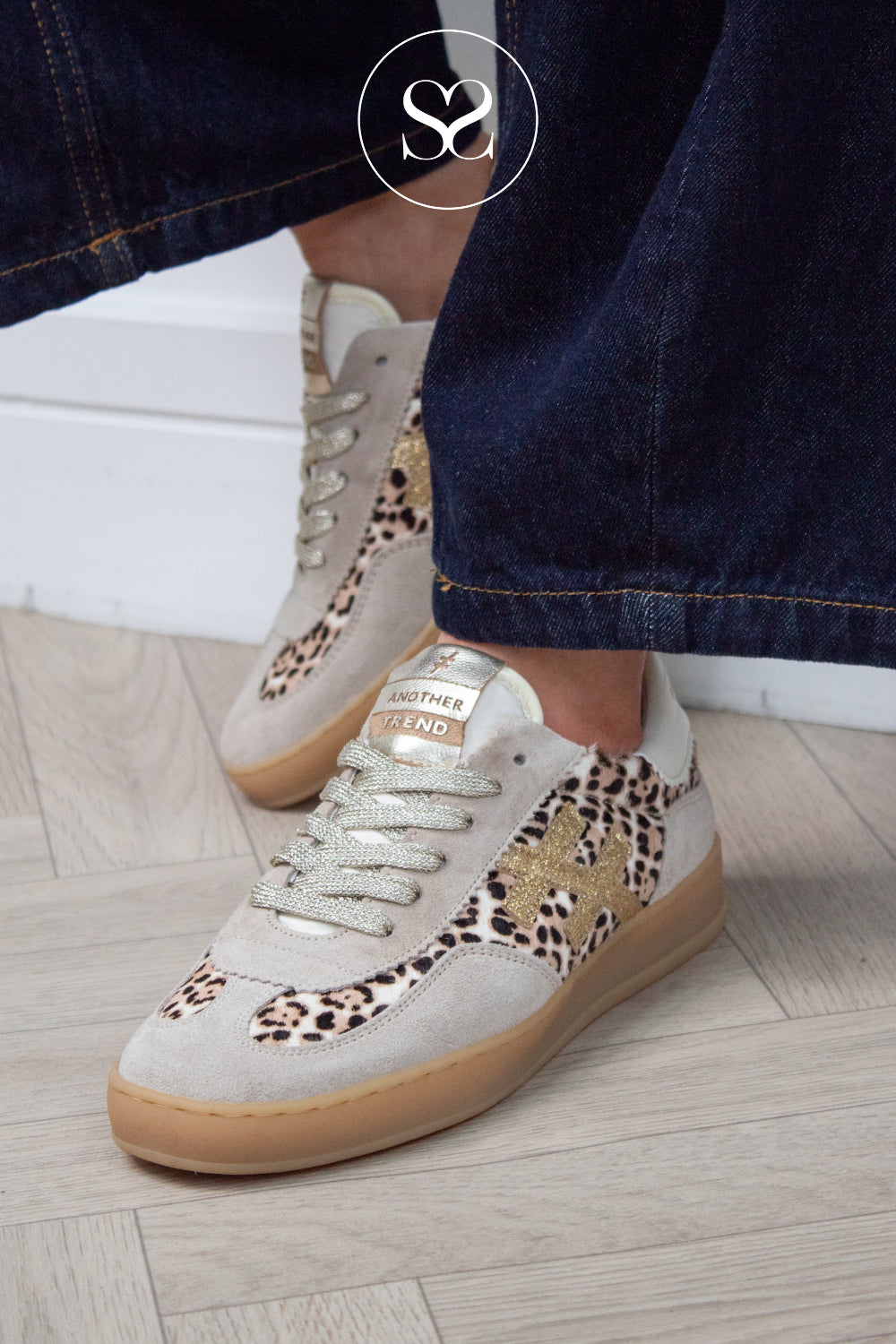 Another Trend Cheetah And Cream Trainers - A032-C3A3