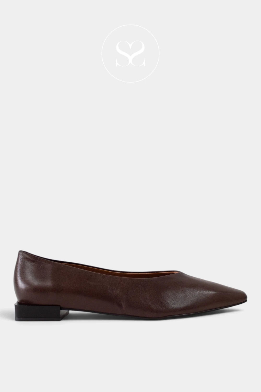 Angel Alarcon Brown Leather Ballet Flats - Nayu 26504