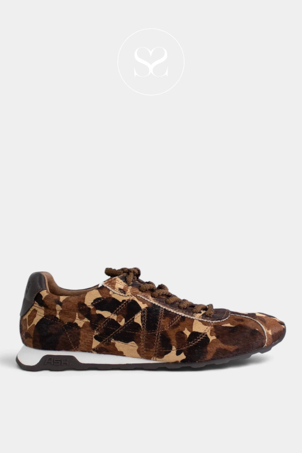 Ash Brown Camo Print Retro Trainers - Kill Bill