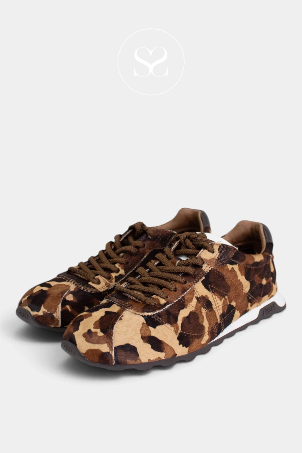 Ash Brown Camo Print Retro Trainers - Kill Bill