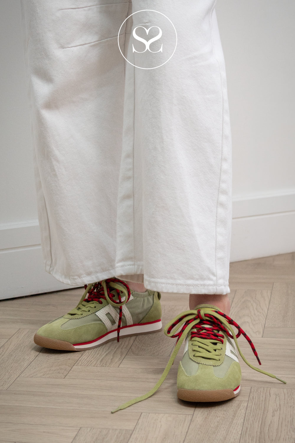 BACK70 Green Retro Slim Trainers - Rocket