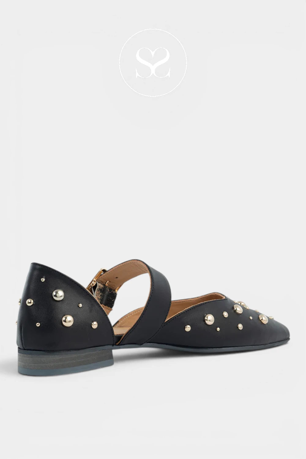 Babouche Black Mary-Jane Flats - Binny