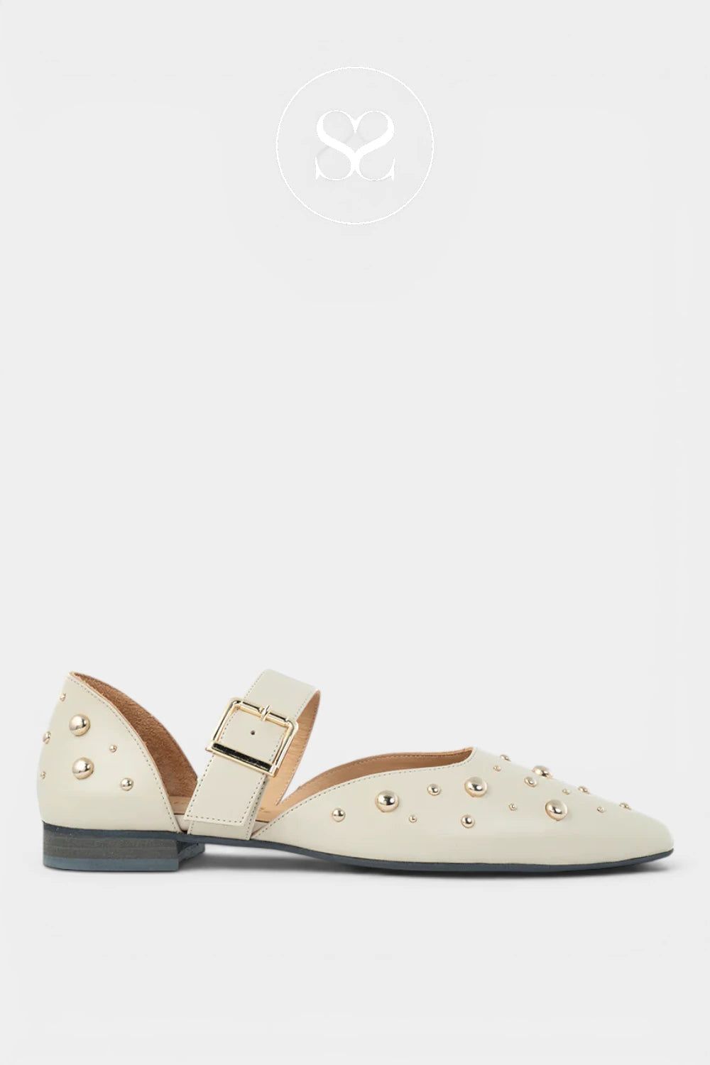 Babouche Off White Mary-Jane Flats - Ally