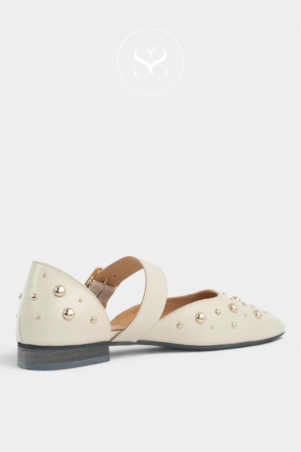 Babouche Off White Mary-Jane Flats - Ally