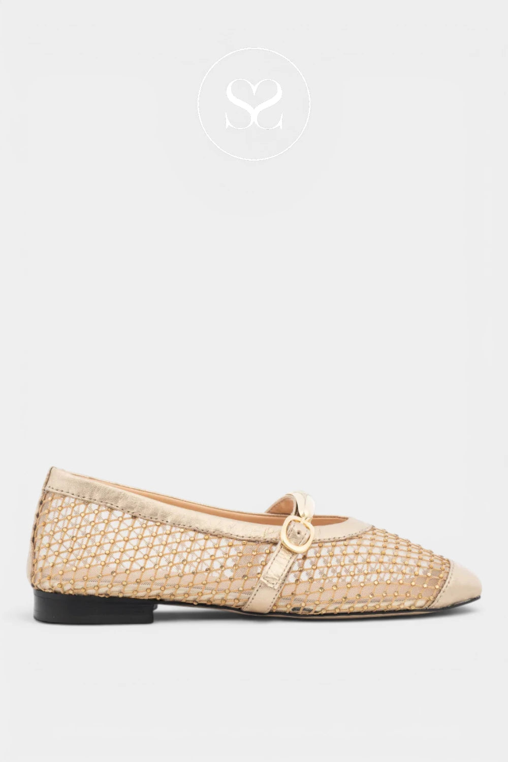 Babouche Gold Ballerina Flats - DEES