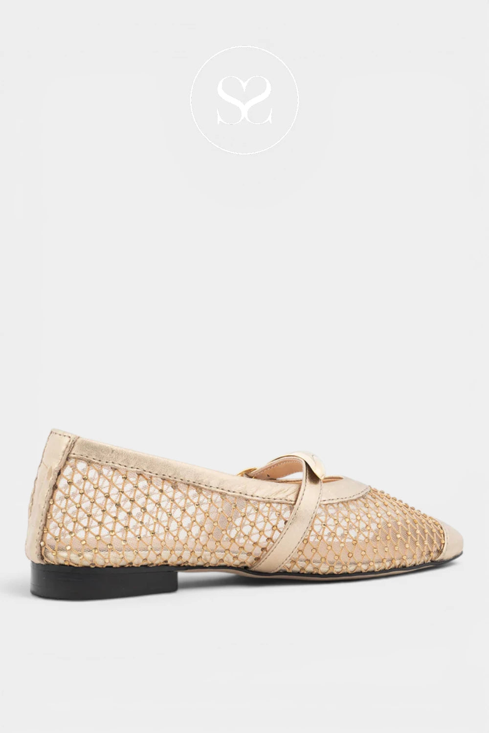 Babouche Gold Ballerina Flats - DEES