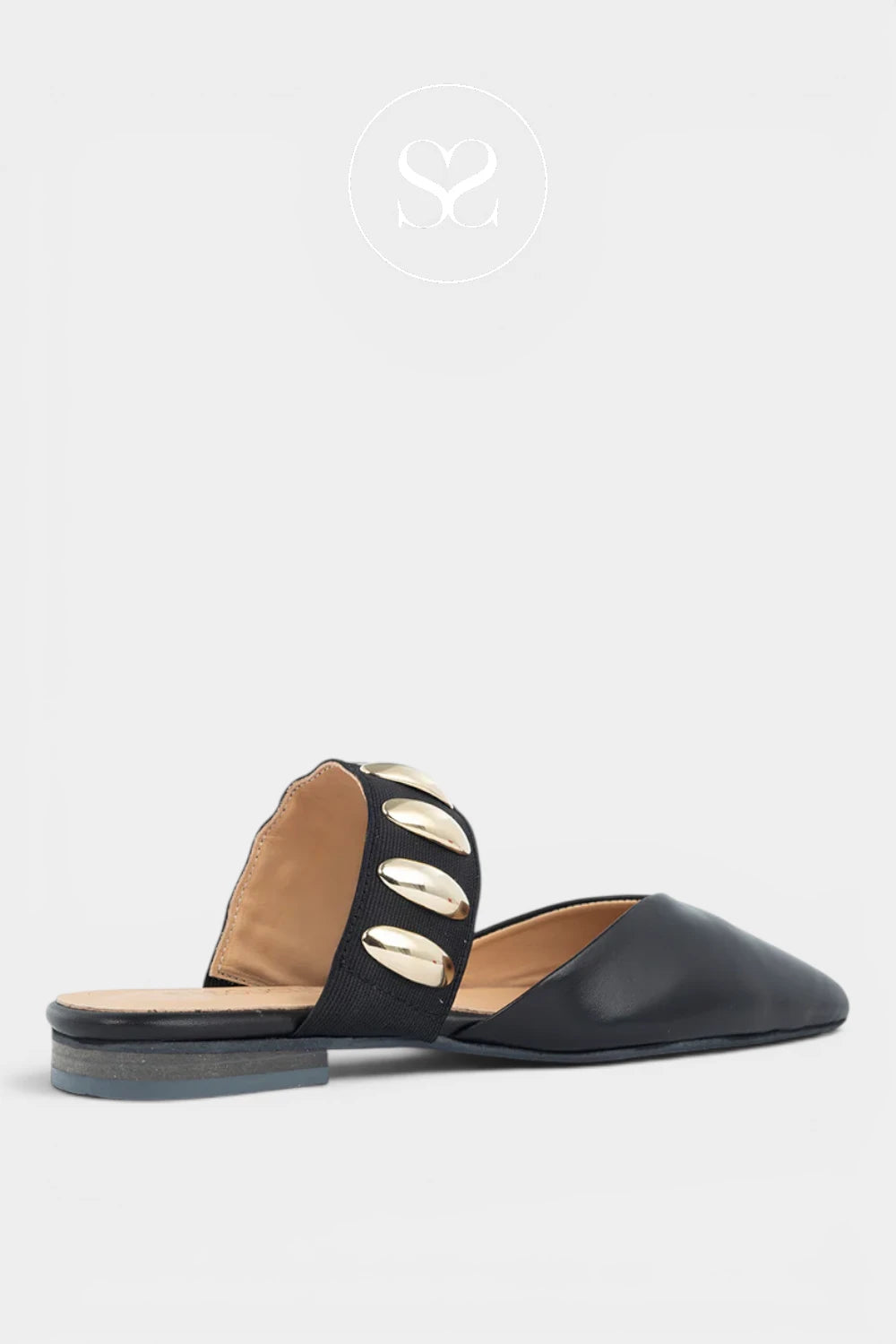 Babouche Black Ballerina Sliders - Grace