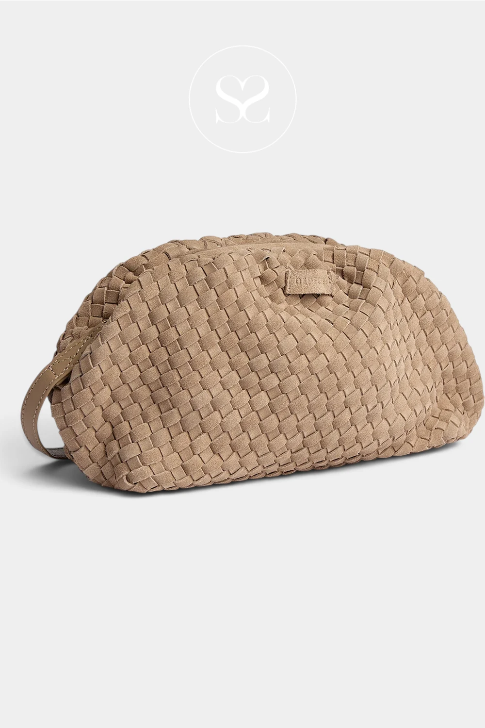 Depeche Camel Braided Suede Clutch Bag - 17308