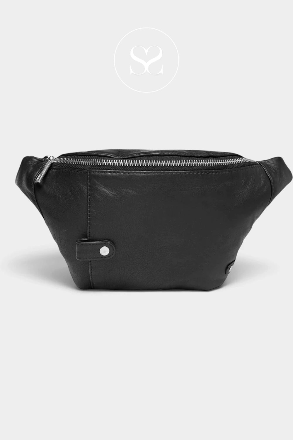 Depeche Black Leather Cross-body Bum-bag - 15814
