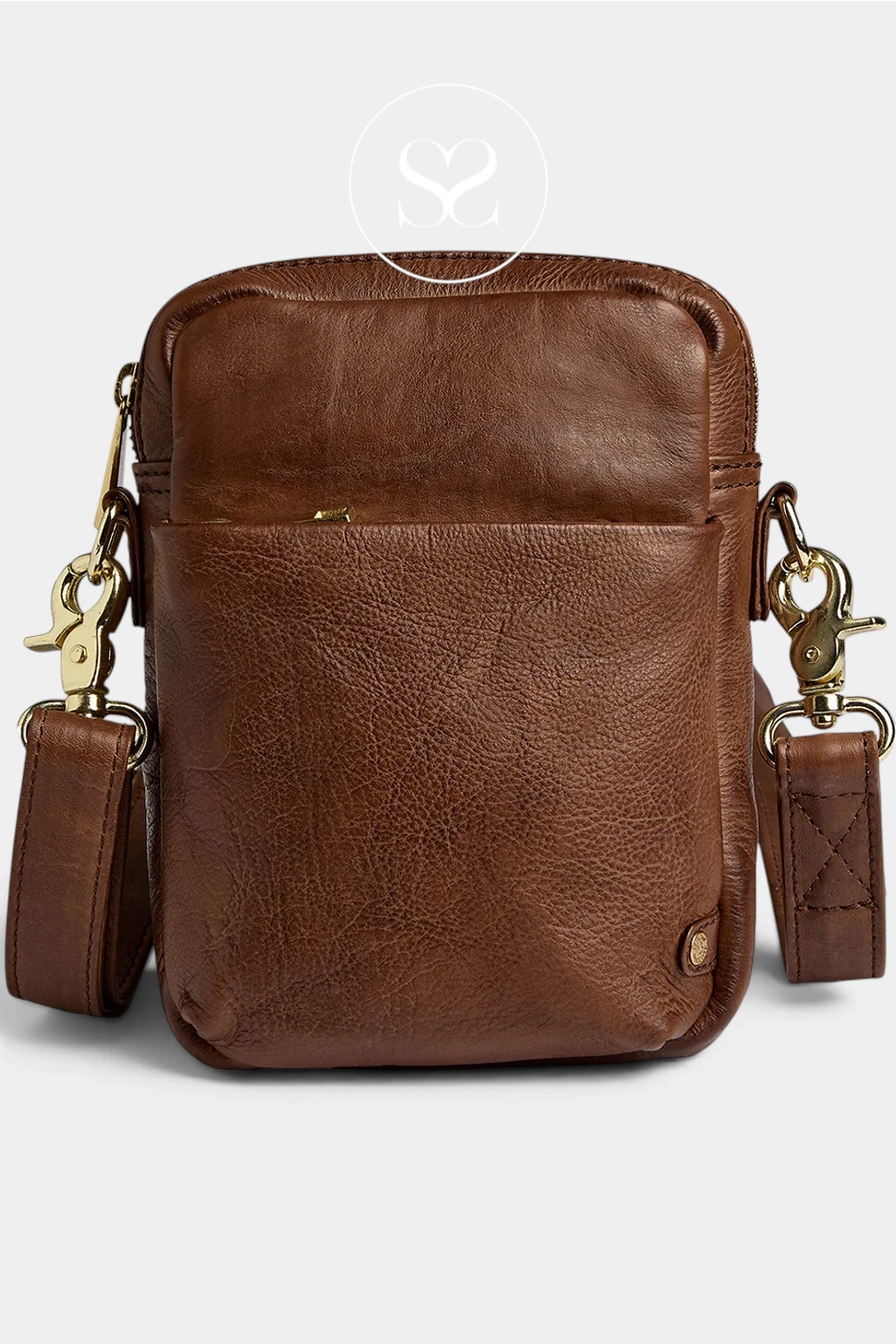 Depeche Brown Leather Crossbody Phone Bag — 15700 ireland