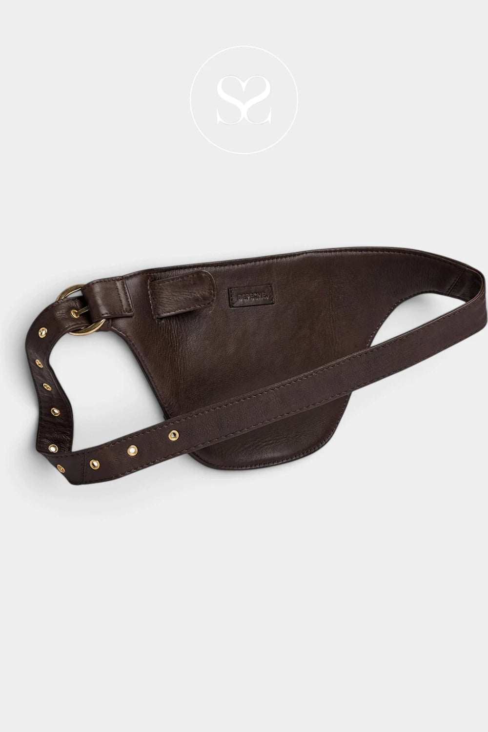 Depeche Brown Leather Saddle Style Bumbag - 17018