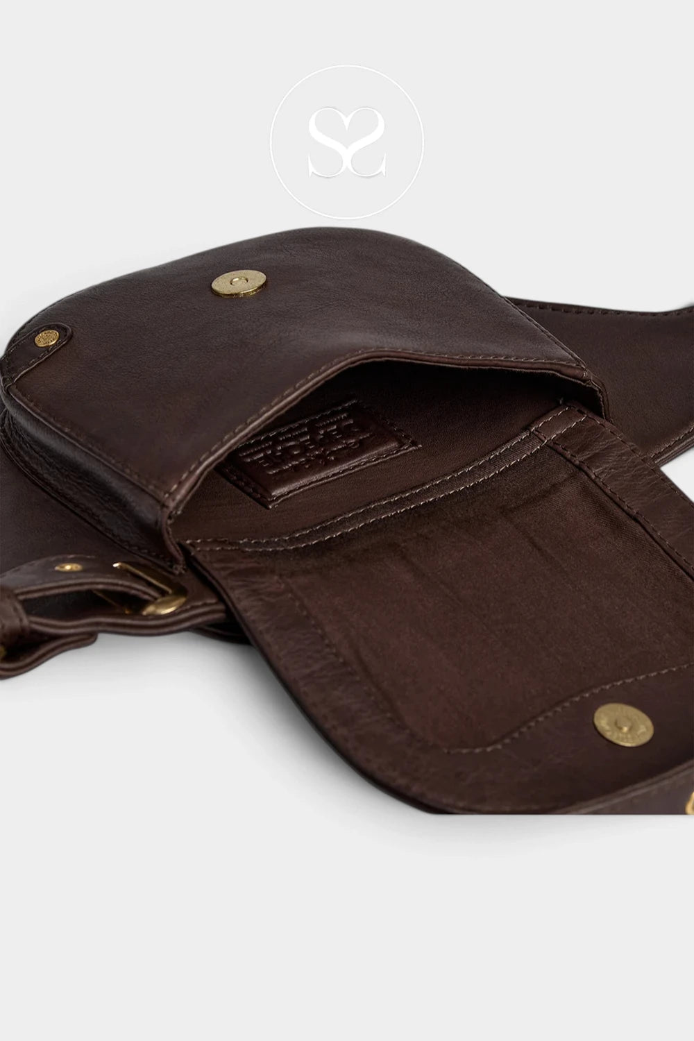 Depeche Brown Leather Saddle Style Bumbag - 17018