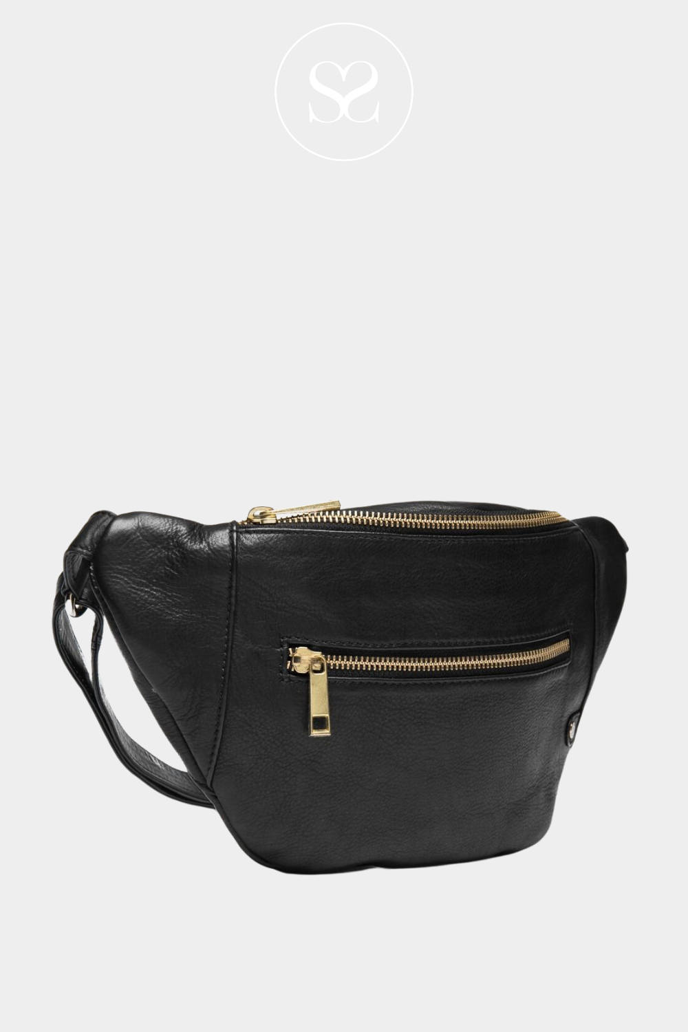 depeche black leather crossbody bag - 12346