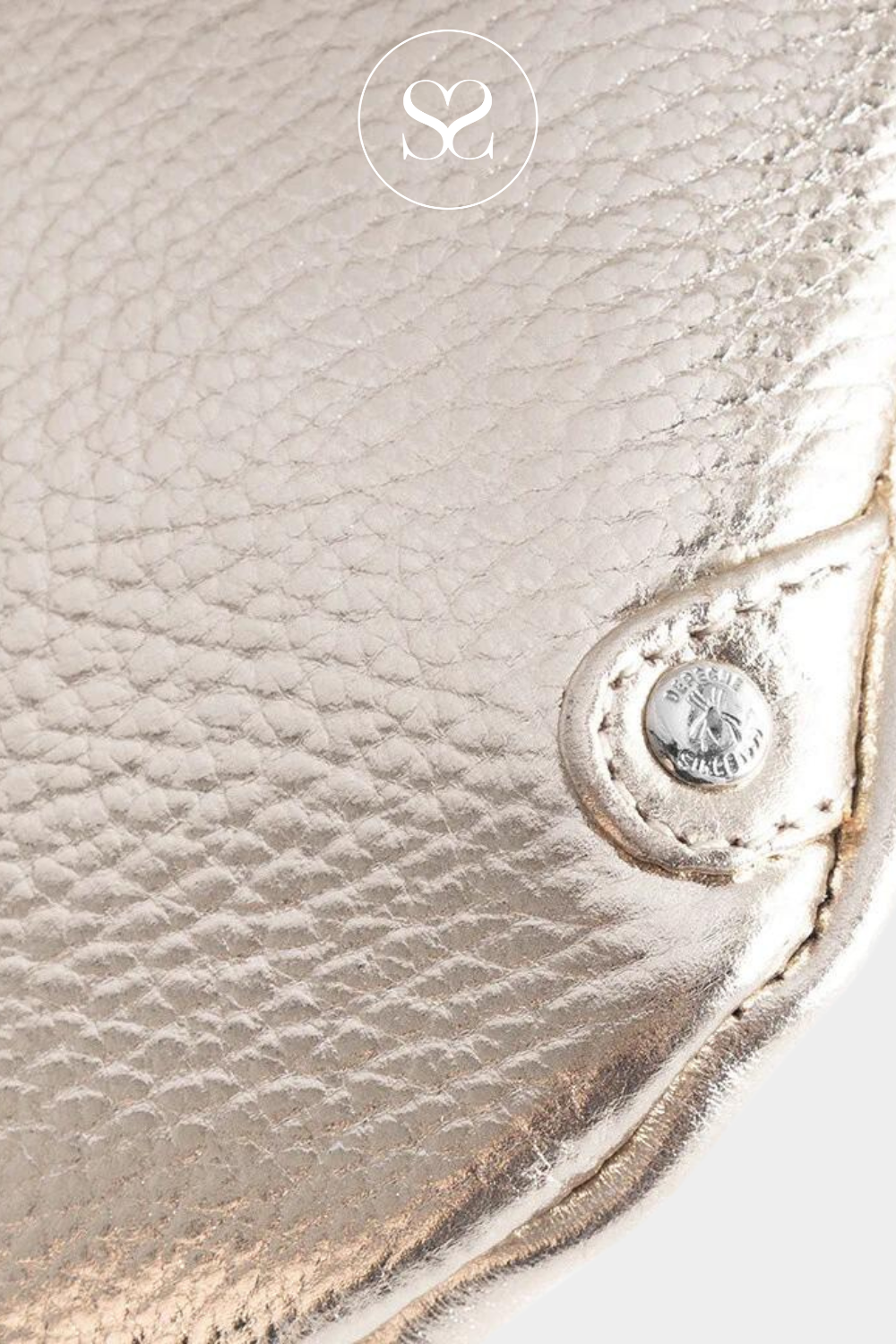 Depeche gold leather crossbody bag Ireland
