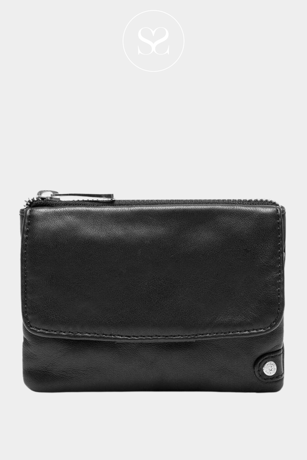 DEPECHE 15124 BLACK LEATHER WALLET/PURSE