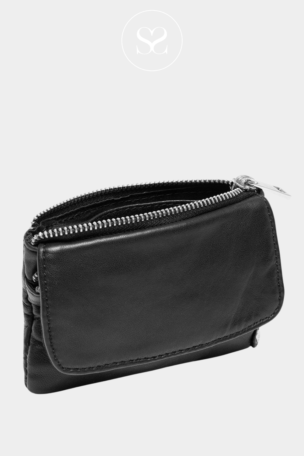 DEPECHE 15124 BLACK LEATHER WALLET/PURSE