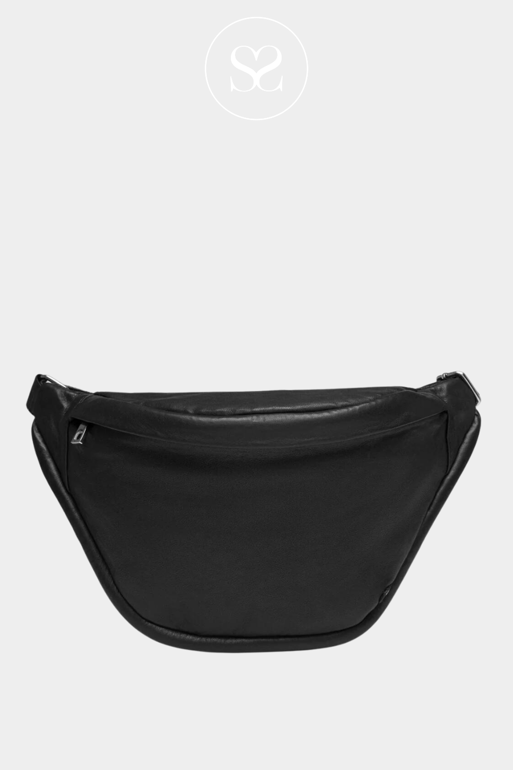DEPECHE 15582 BLACK LEATHER BUMBAG