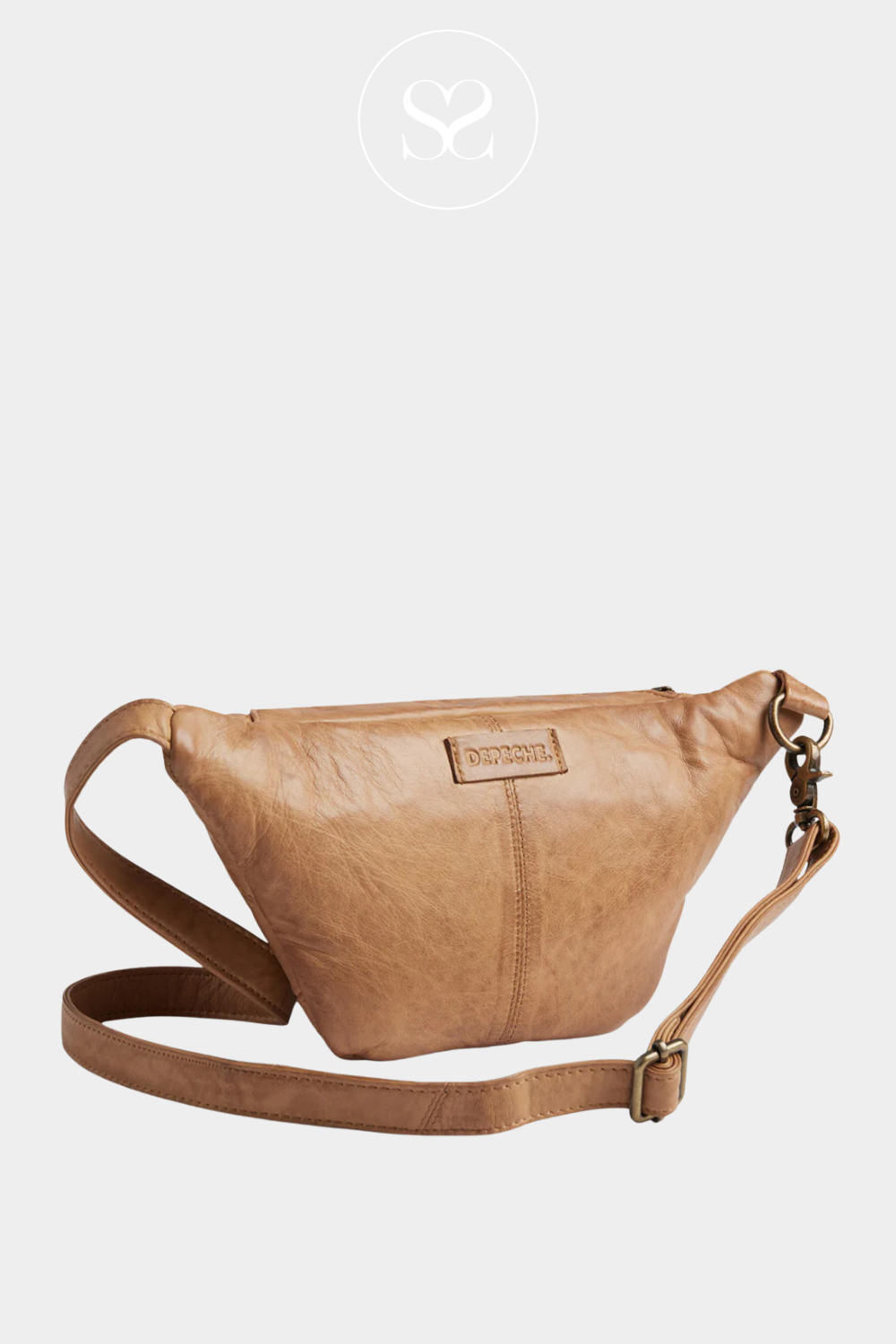 DEPECHE LEATHER BAG WITH ADJUSTALE CROSSBODY STRAP