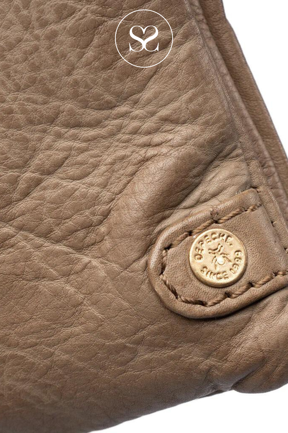 DEPECHE 15834 TAUPE LEATHER BAG