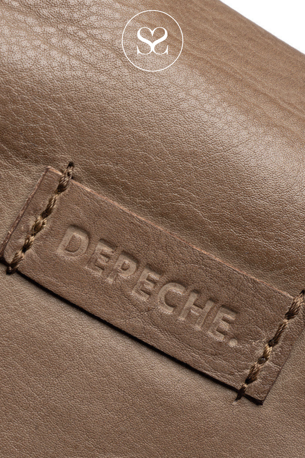 DEPECHE 15834 TAUPE LEATHER BAG