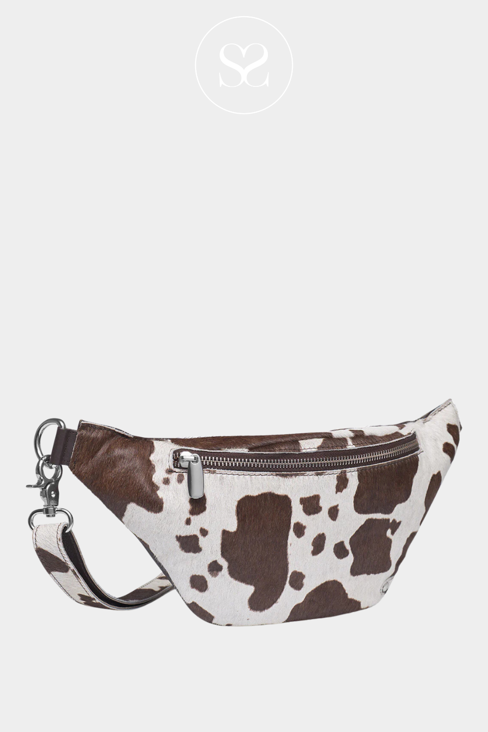 DEPECHE 16394 LEATHER COW HAIR CROSSBODY BUMBAG