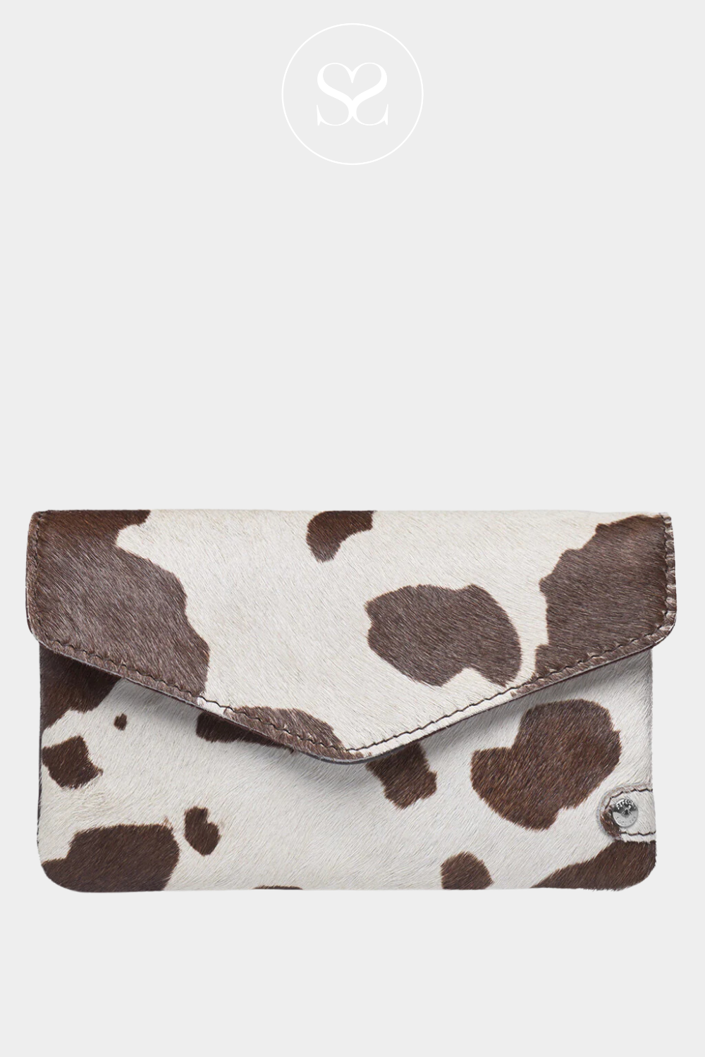 DEPECHE 16396 LEATHER COW PRINT PURSE/CARD HOLDER