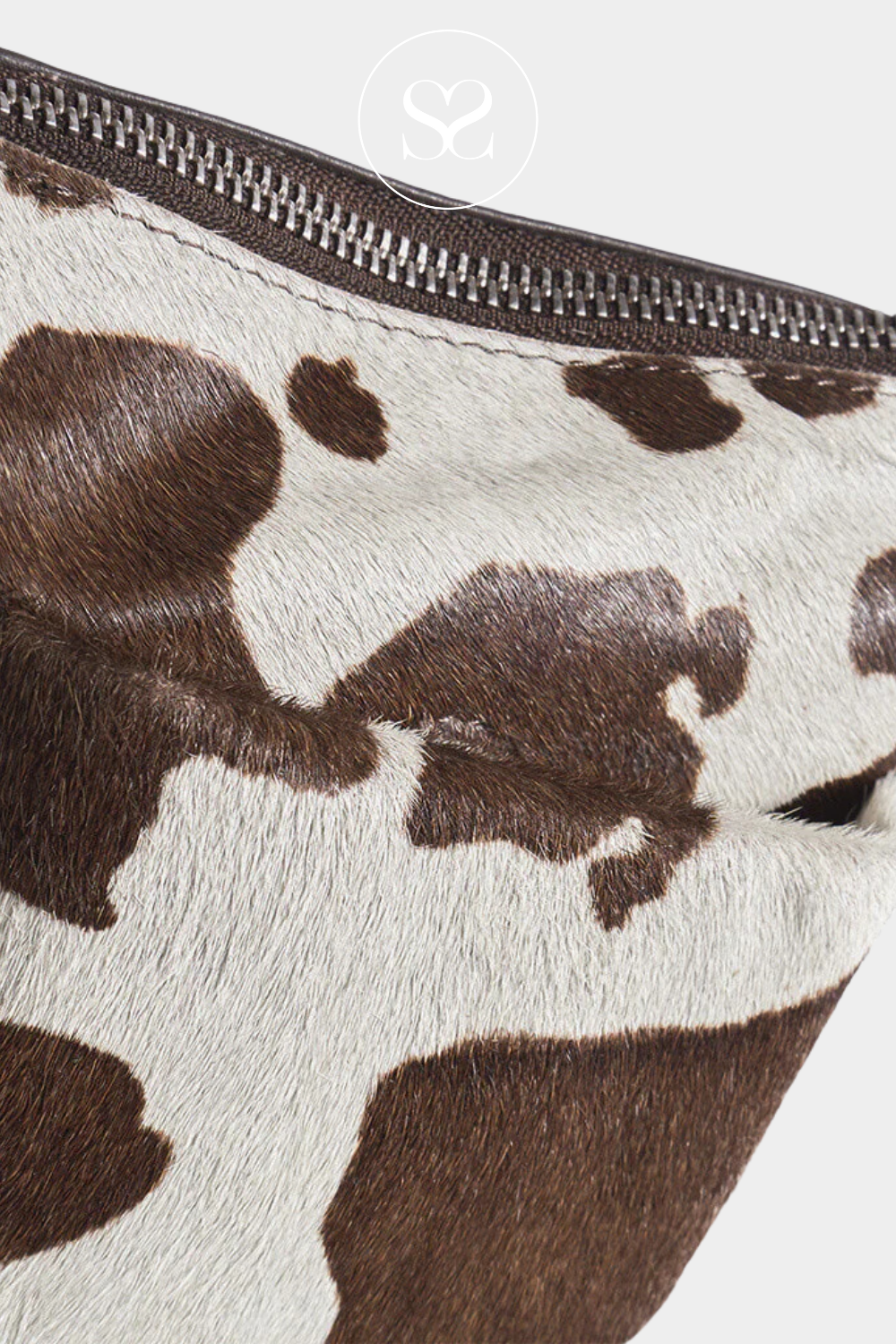 DEPECHE 16446 COW HAIR/LEATHER CROSSBODY HANDBAG