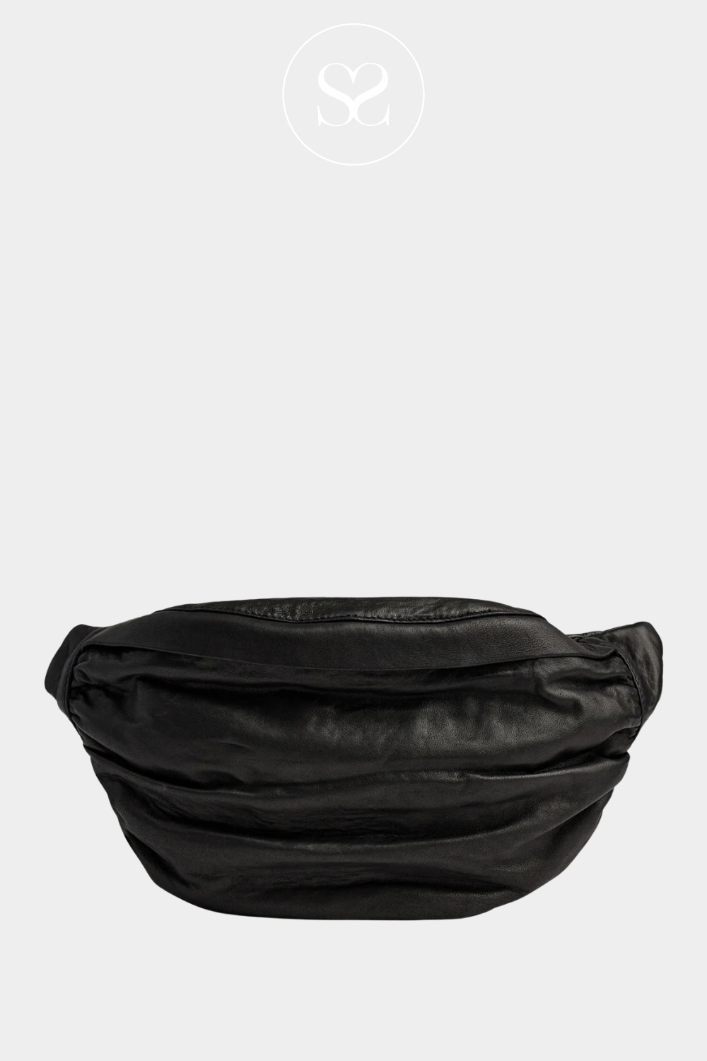 DEPECHE 16576 BLACK LEATHER BUMBAG