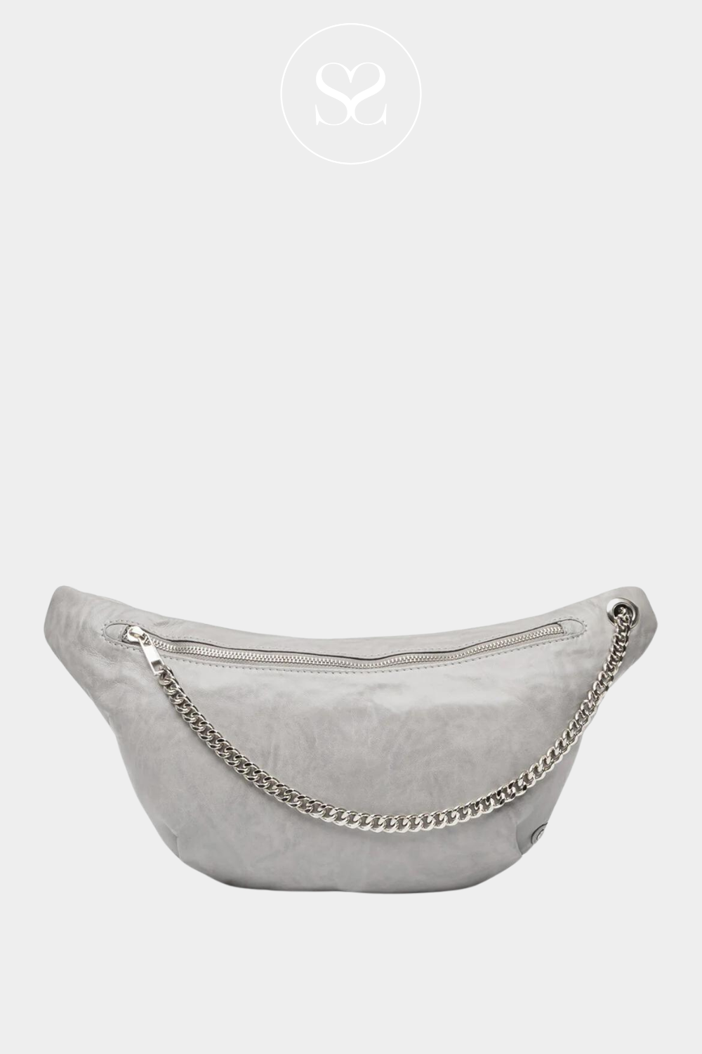 Silver chain bum bag shop
