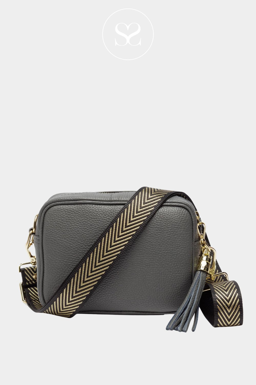 ELIE BEAUMONT CHARCOAL LEATHER CROSSBODY BAG IRELAND