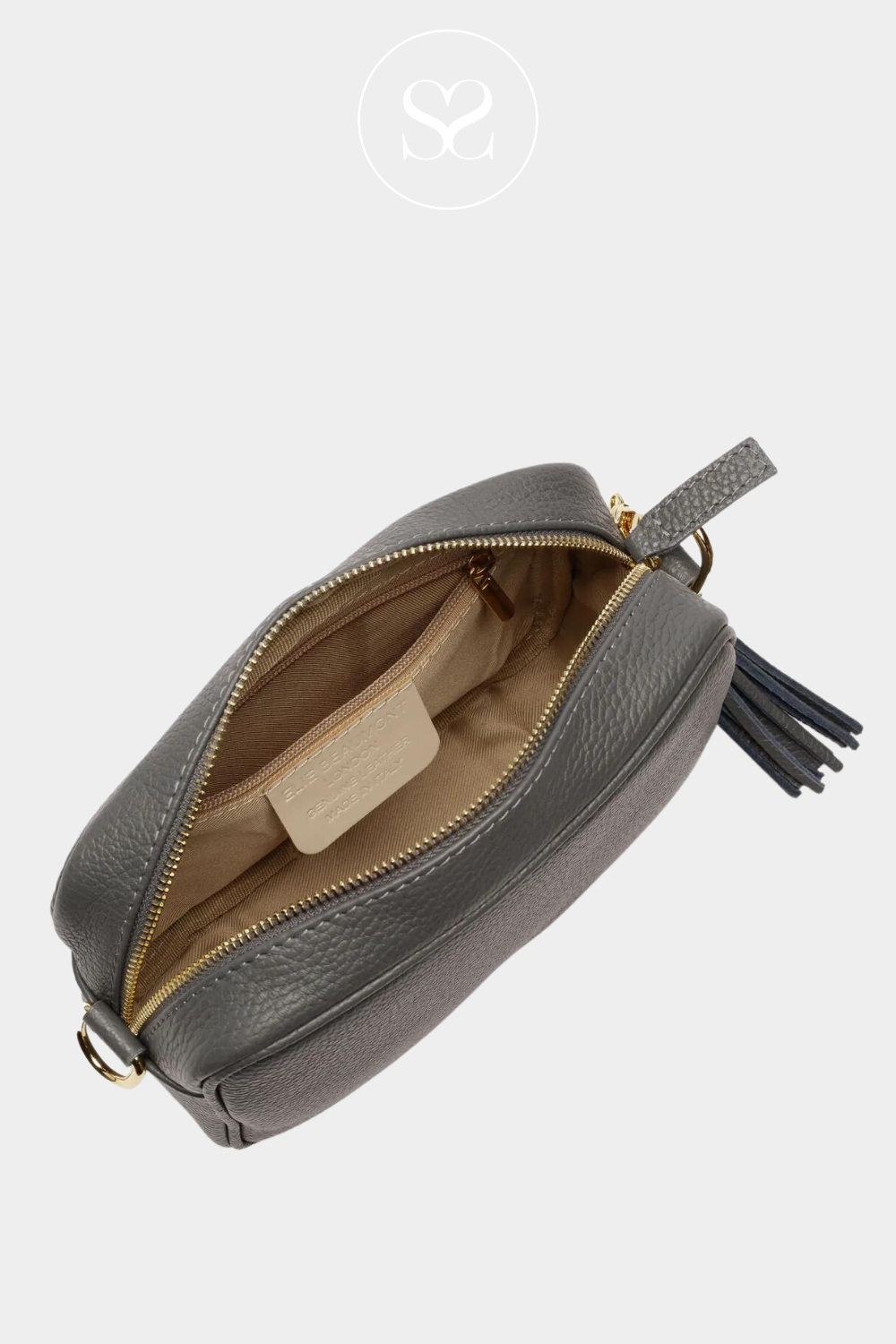 ELIE BEAUMONT SLATE LEATHER BAG