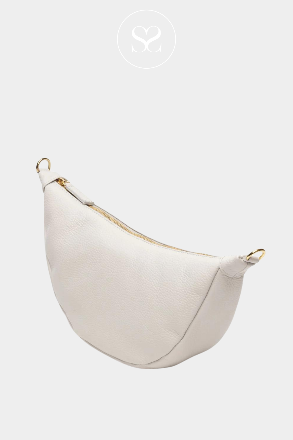 elie beaumont bumbag in Ivory leather