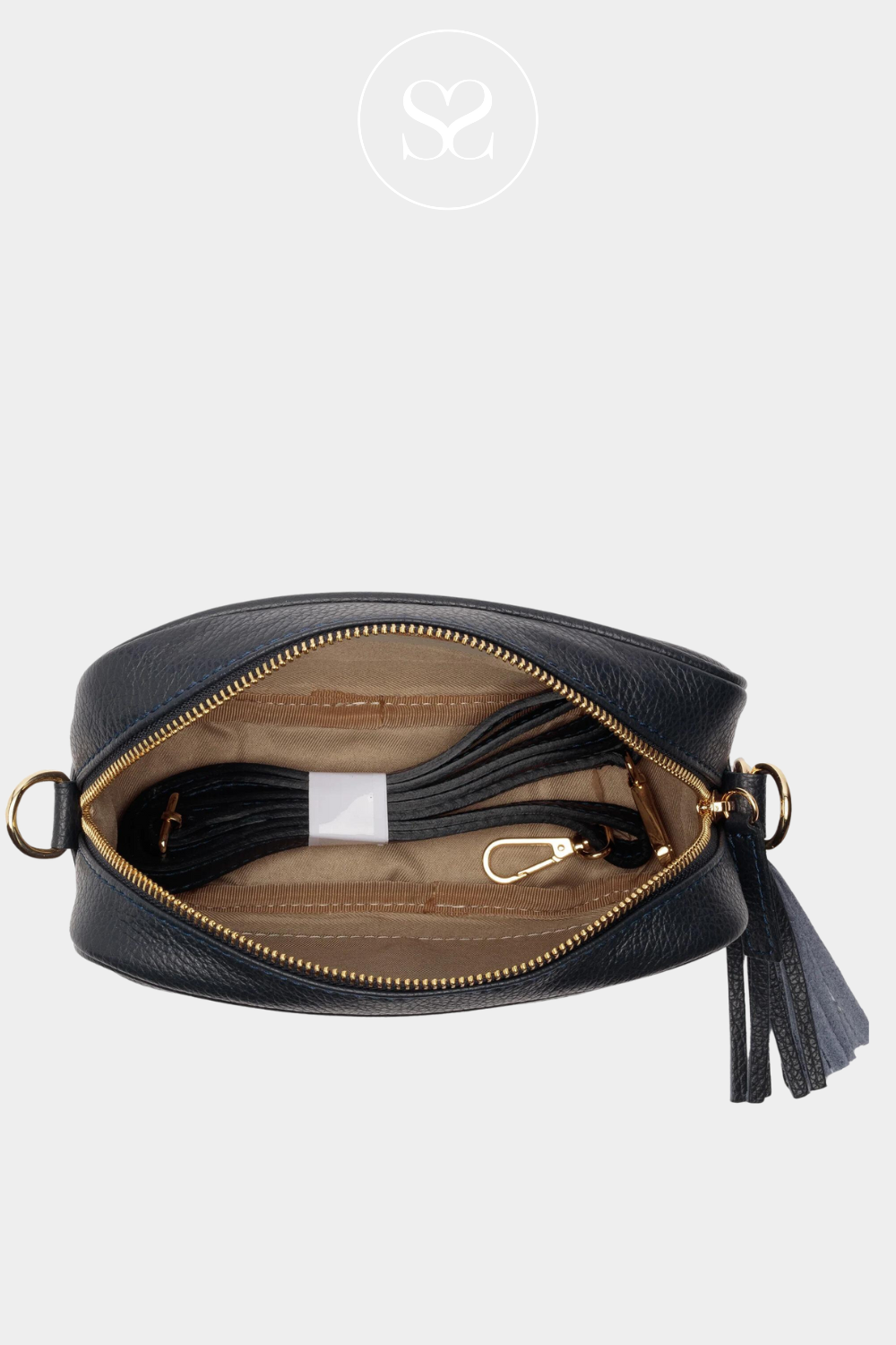 ELIE BEAUMONT NAVY CROSSBODY BAG