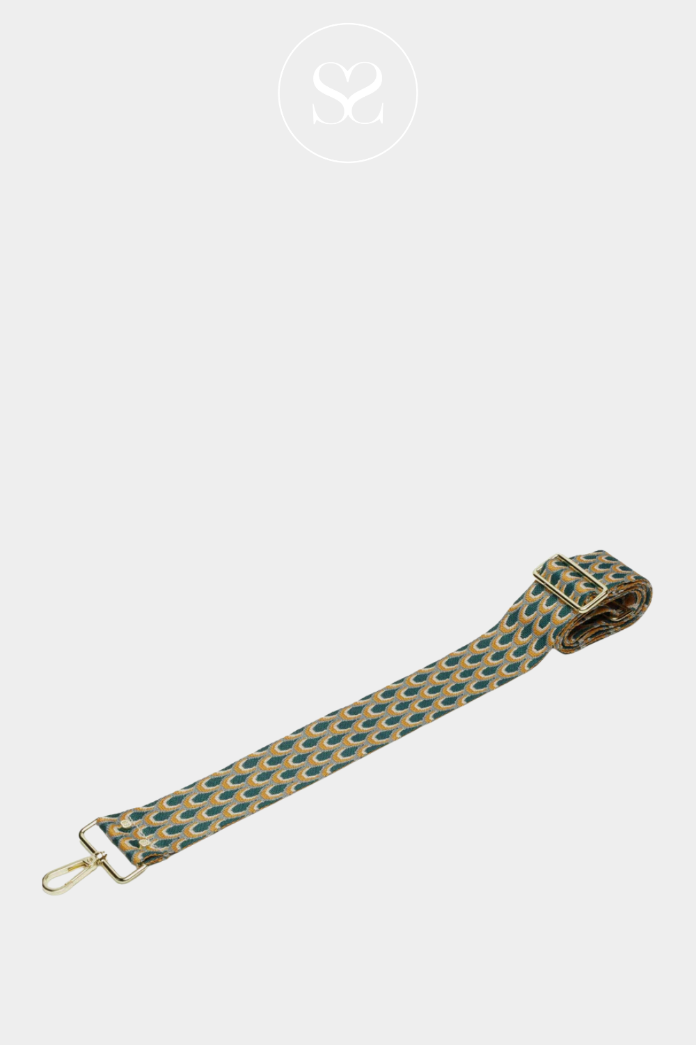 Elie beaumont green peacock crossbody strap