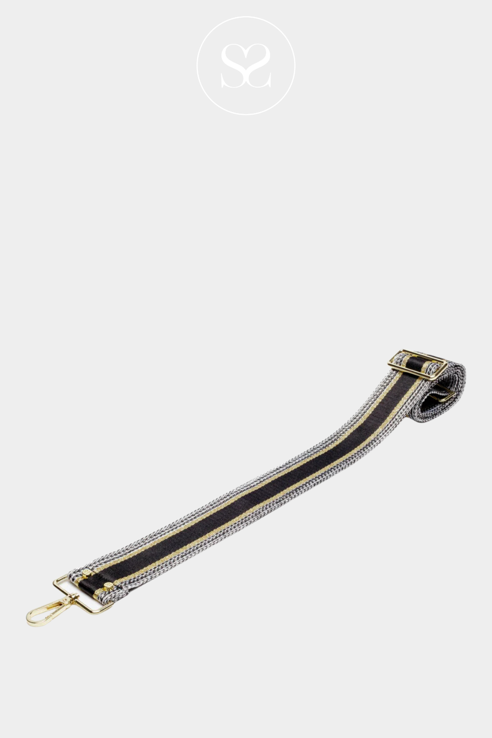 ELIE BEAUMONT - CROSSBODY STRAP - BLACK & GOLD