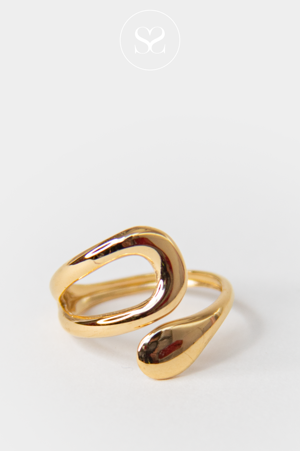 EMMY 15 GOLD ADJUSTABLE SWIRL RING