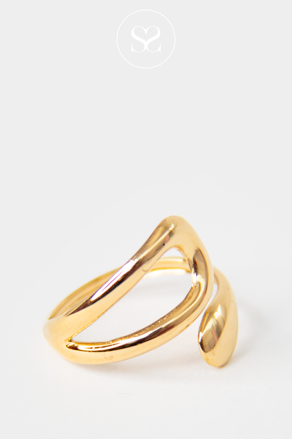 EMMY 15 GOLD ADJUSTABLE SWIRL RING