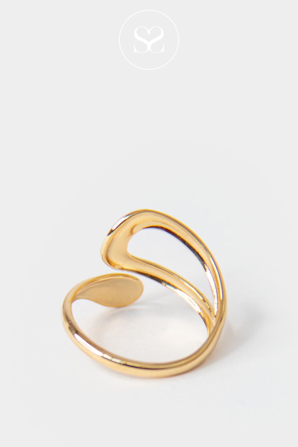 EMMY 15 GOLD ADJUSTABLE SWIRL RING