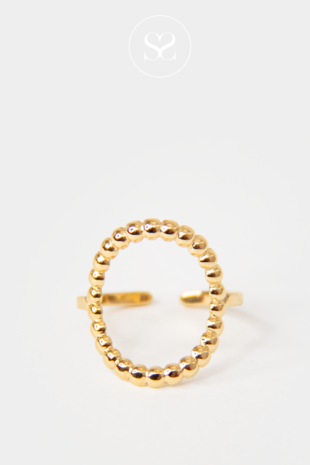 GOLD CIRCLE ADJUSTABLE RING 