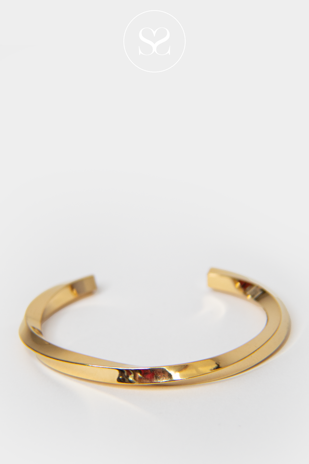 EMMY 05 GOLD CUFF TWISTED BANGLE BRACELET