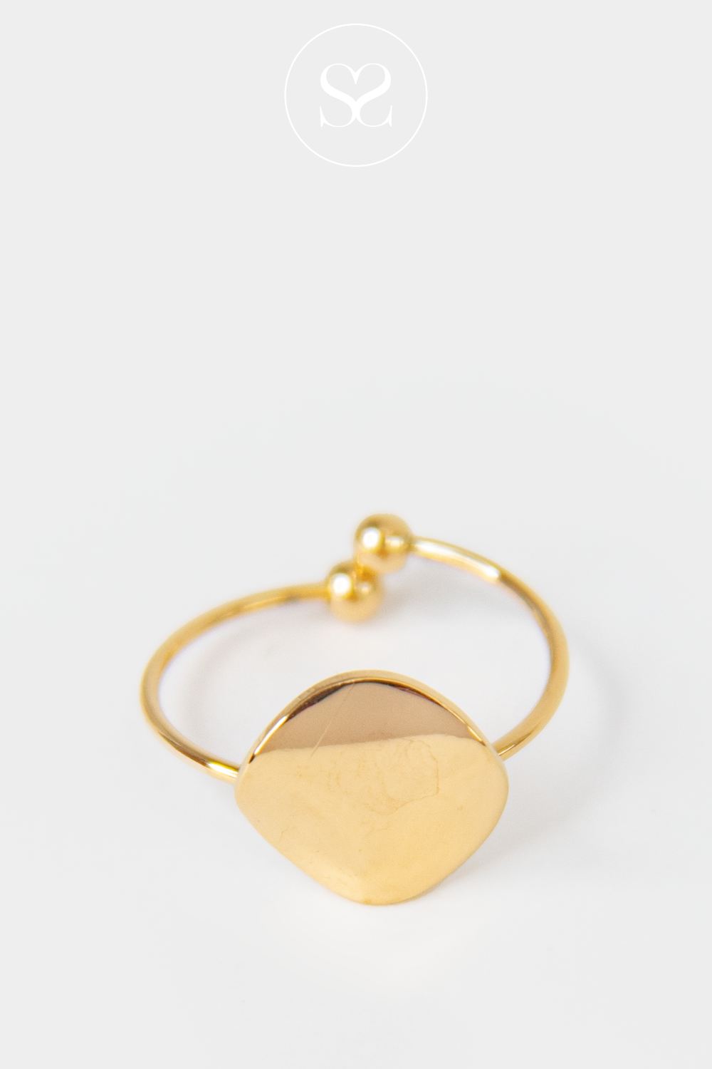 EMMY 14 GOLD FLAT CIRCLE ADJUSTABOLE RING