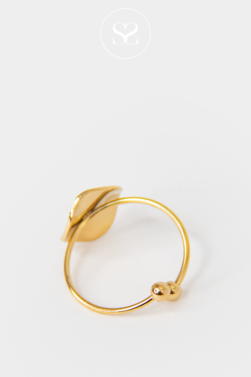 EMMY 14 GOLD FLAT CIRCLE ADJUSTABOLE RING
