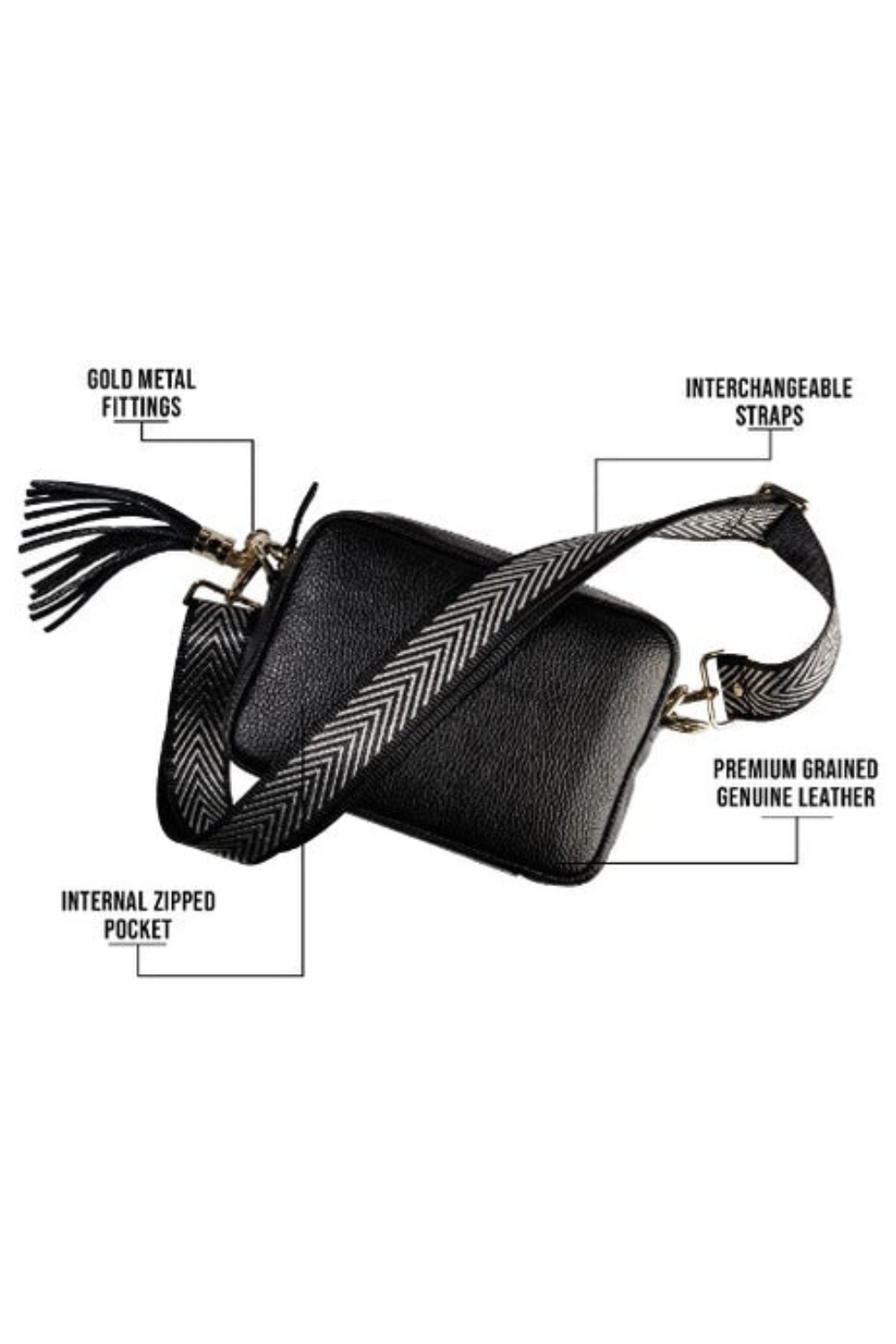 ELIE BEAUMONT - CROSSBODY BAG - BLACK